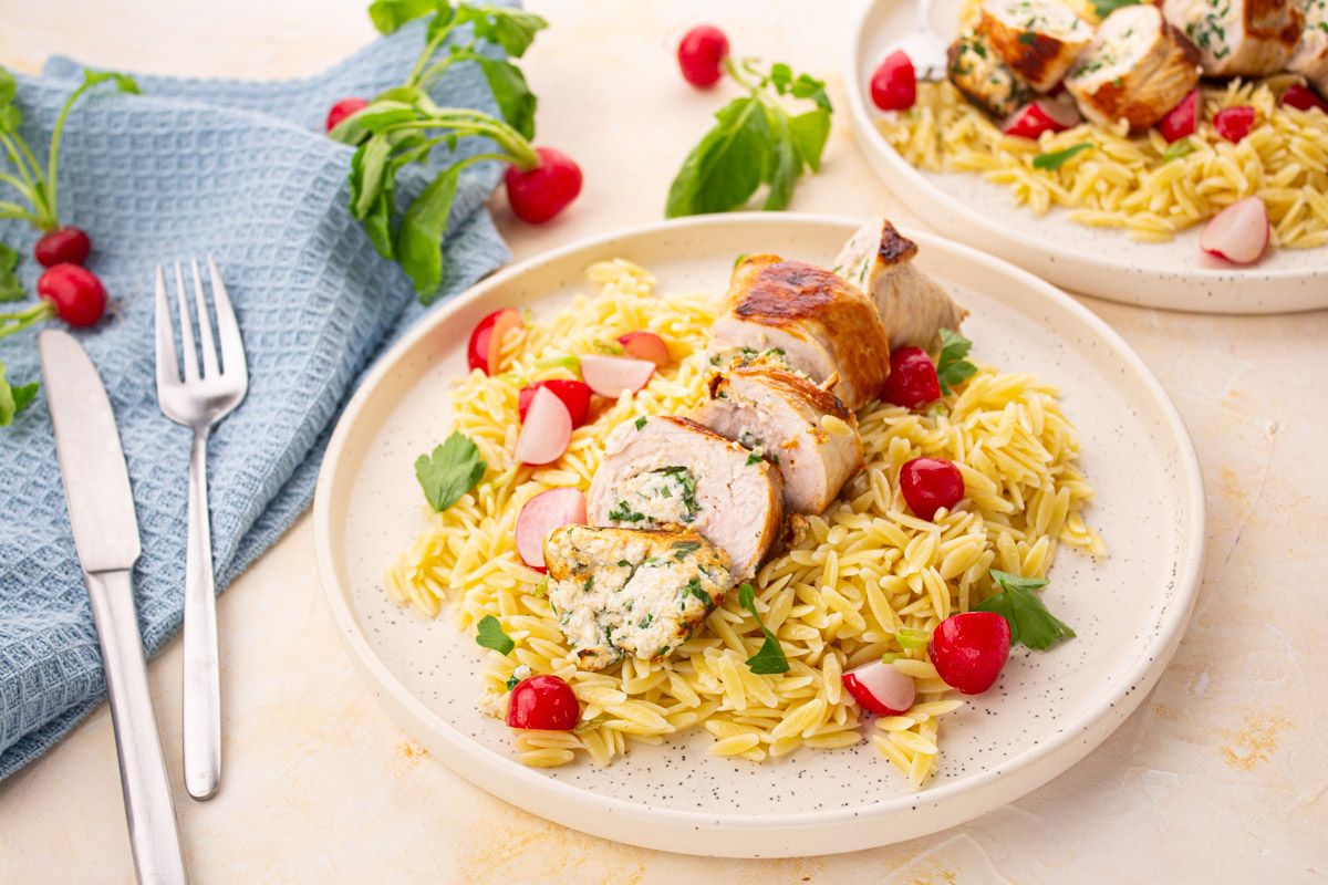Roulés de Dinde à la Ricotta & Pâtes Orzo