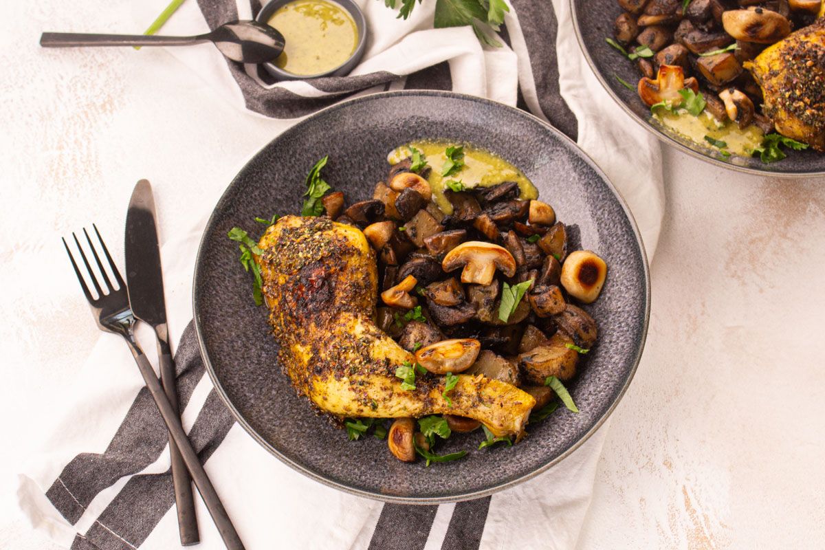 Poulet Trappeur & Poêlée de Topinambours
