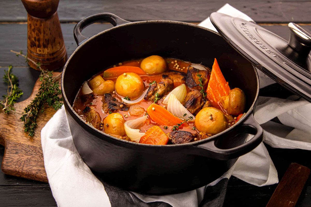 Sauté de Porc & Champignons à la Grecque