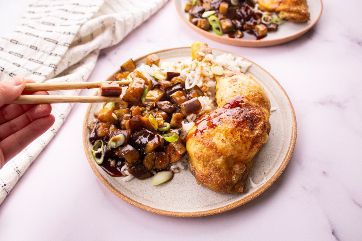 Poulet au Gingembre & Courgette Sauce Aigre-Douce