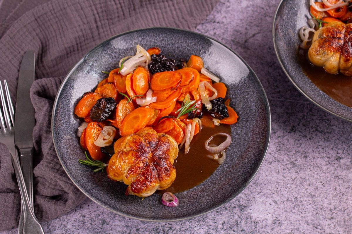Paupiettes Grillées & Légumes Mijotés au Romarin