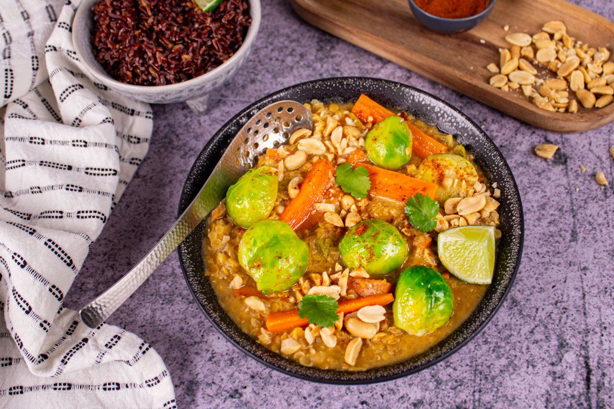 Dahl de Lentilles Corail au Curry Rouge