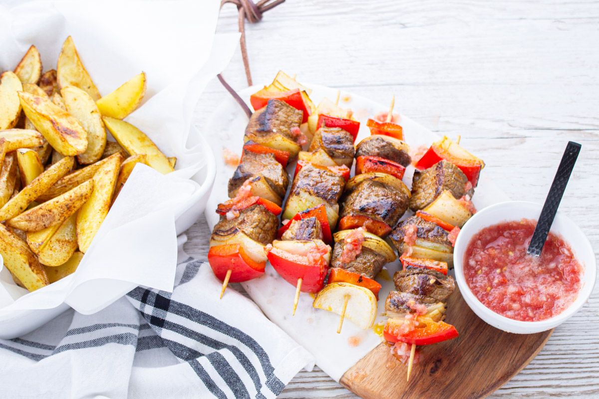 Brochettes de Bœuf Aubrac & Potatoes Cajun