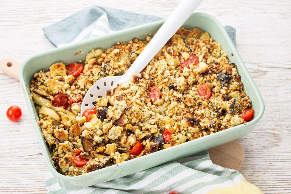 Crunchy Crumble Noisette & Légumes d’Été