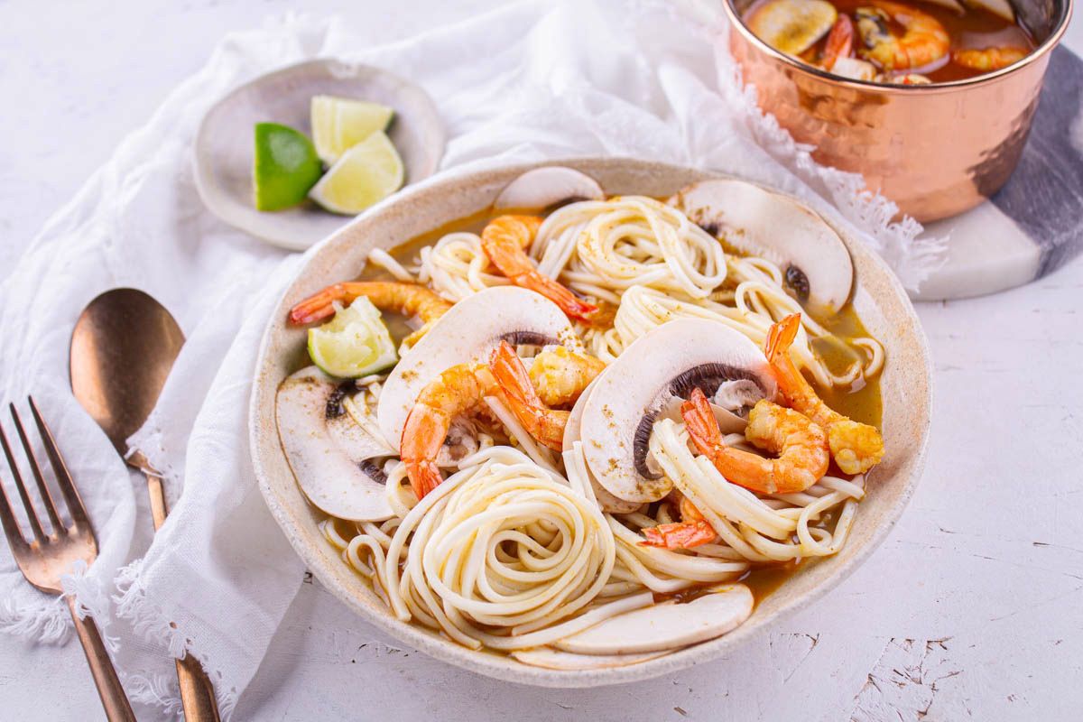 Bouillon de Crevettes Thaï & Nouilles Udon