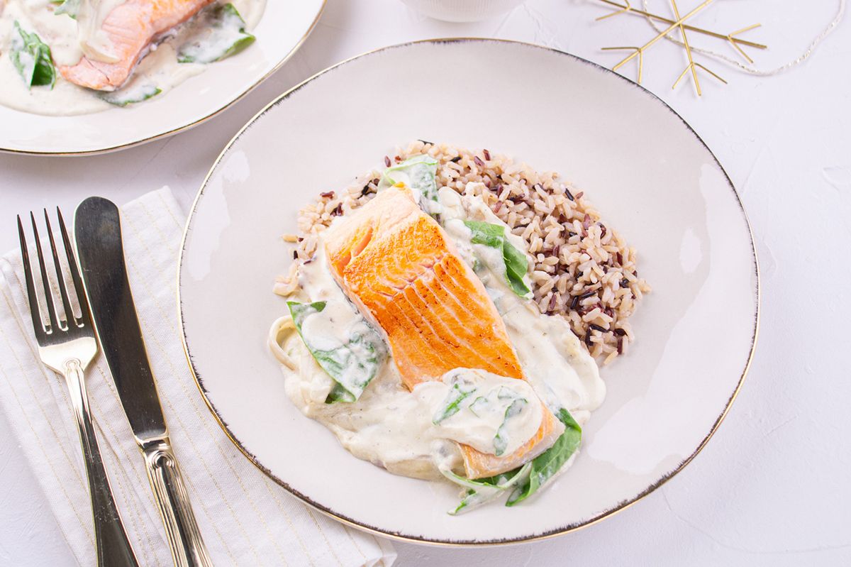 Saumon à l'Oseille & Riz de Camargue
