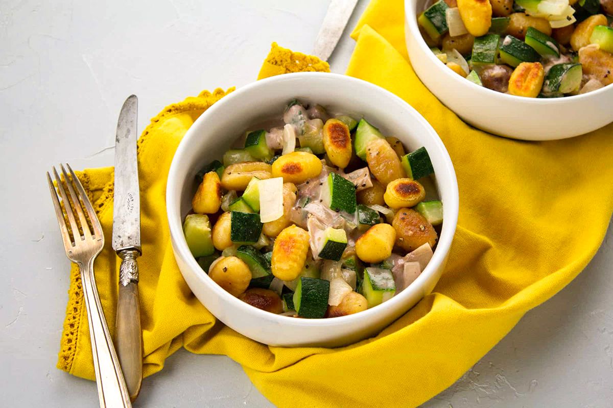 Poêlée de Gnocchi & Courgettes Crémeuses