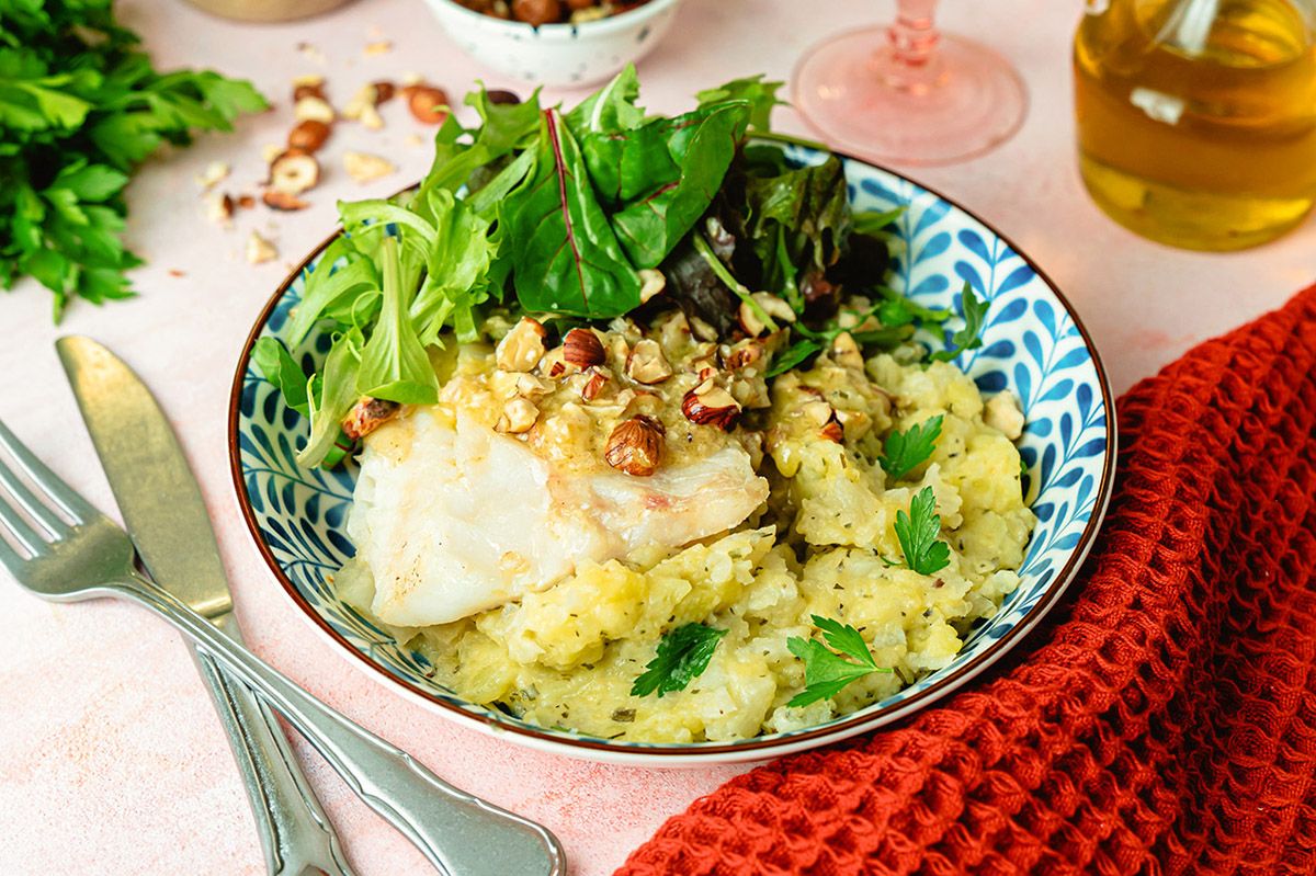 Poisson de la Criée & Mousseline de Brocoli aux Noisettes