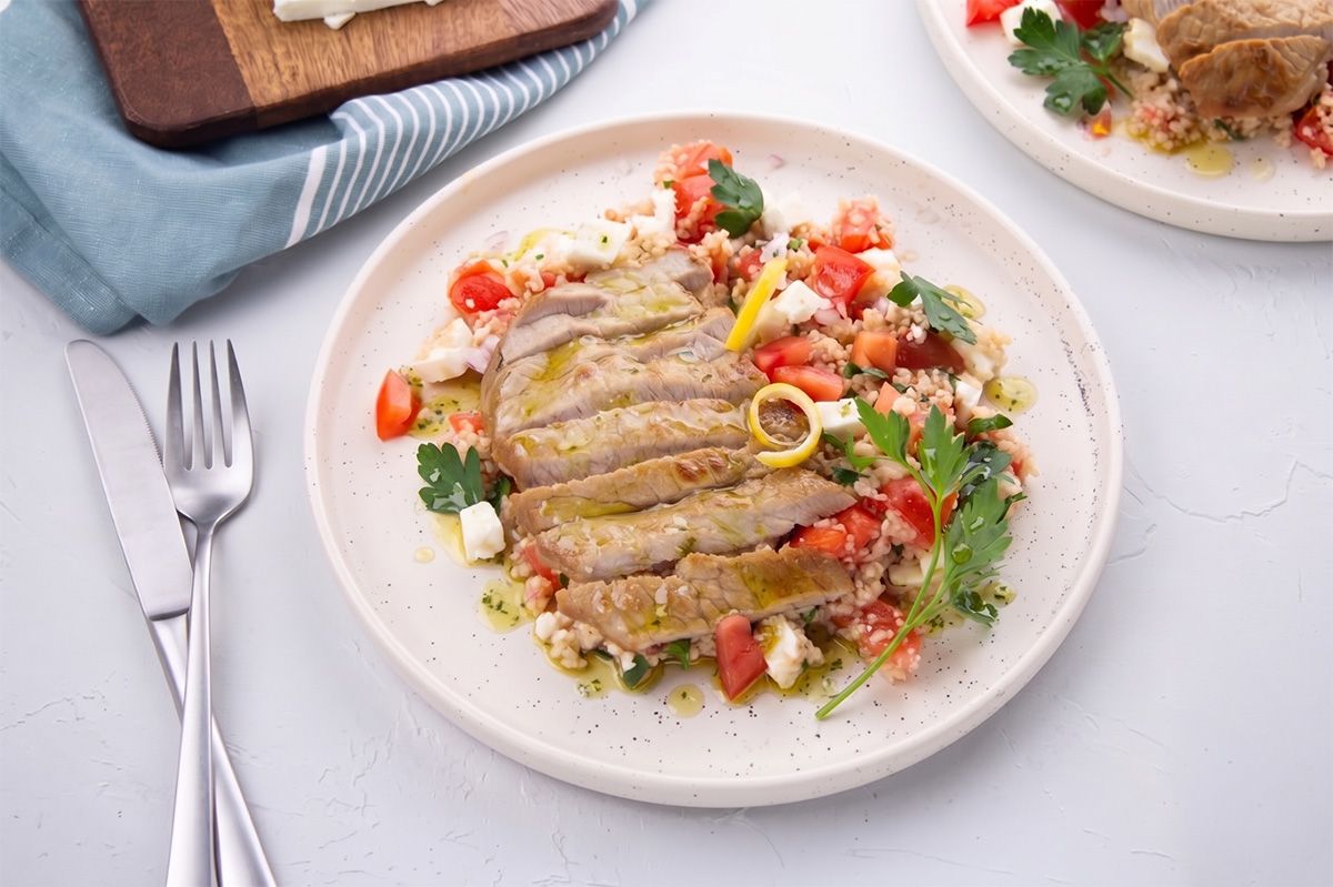 Escalope de Veau & Taboulé à la Grecque