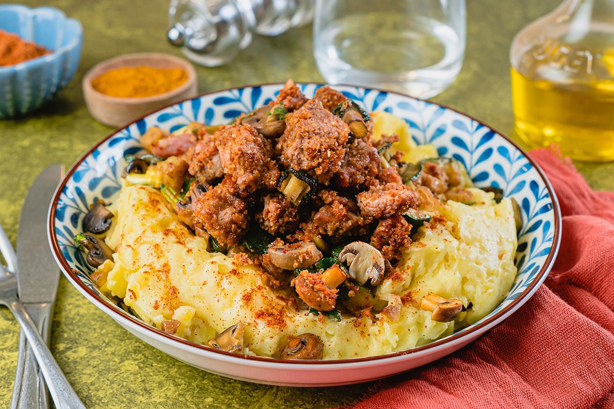 Poulet Cajun & Écrasé de Pommes de Terre