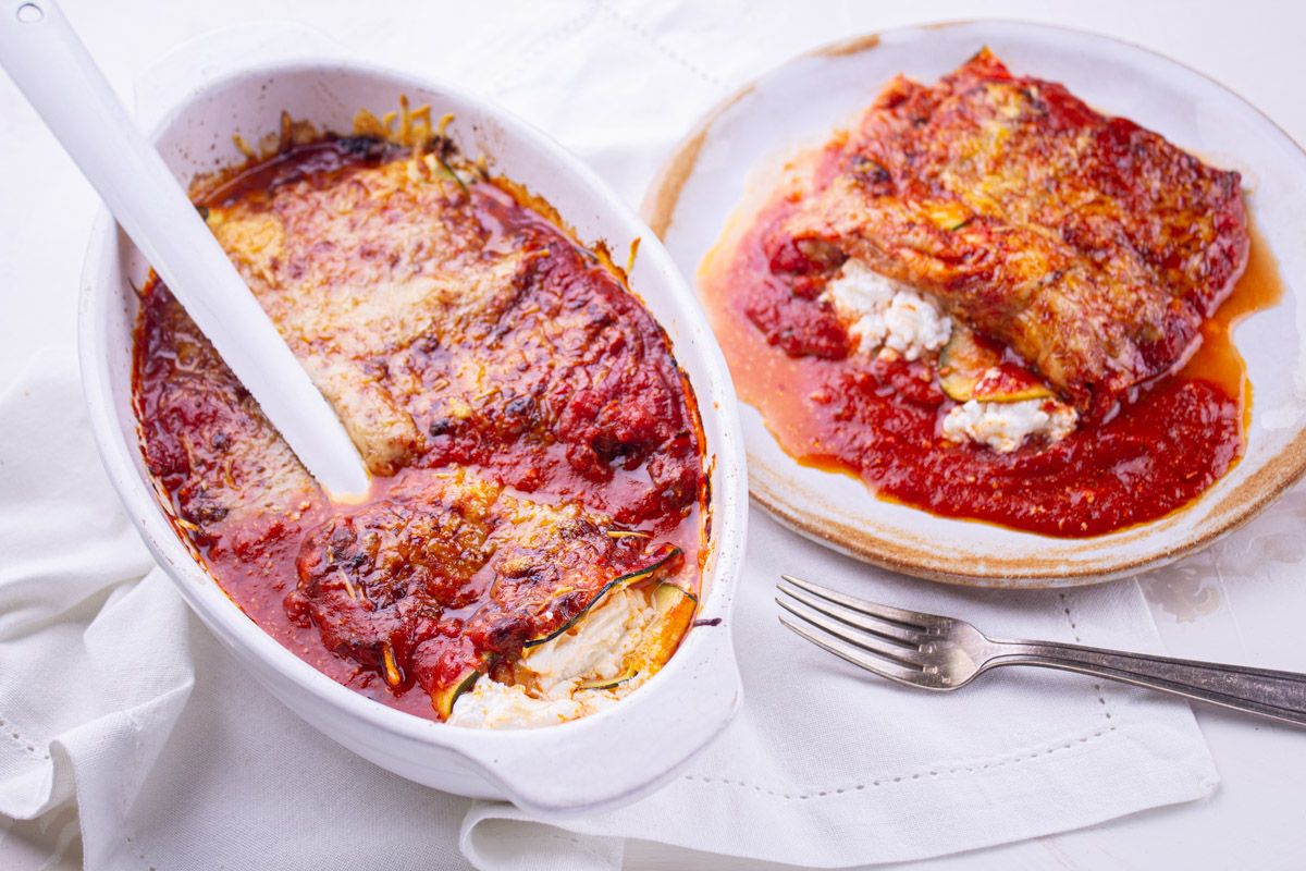 Cannelloni de Courgette & Ricotta Gratinés au Comté