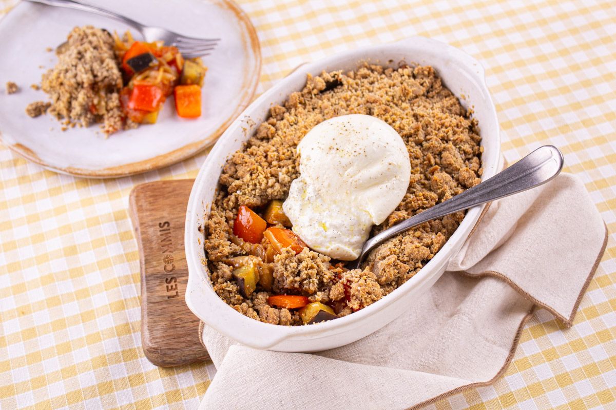 Crumble de Sarrasin aux Légumes du Soleil & Mozzarella d'Angèle