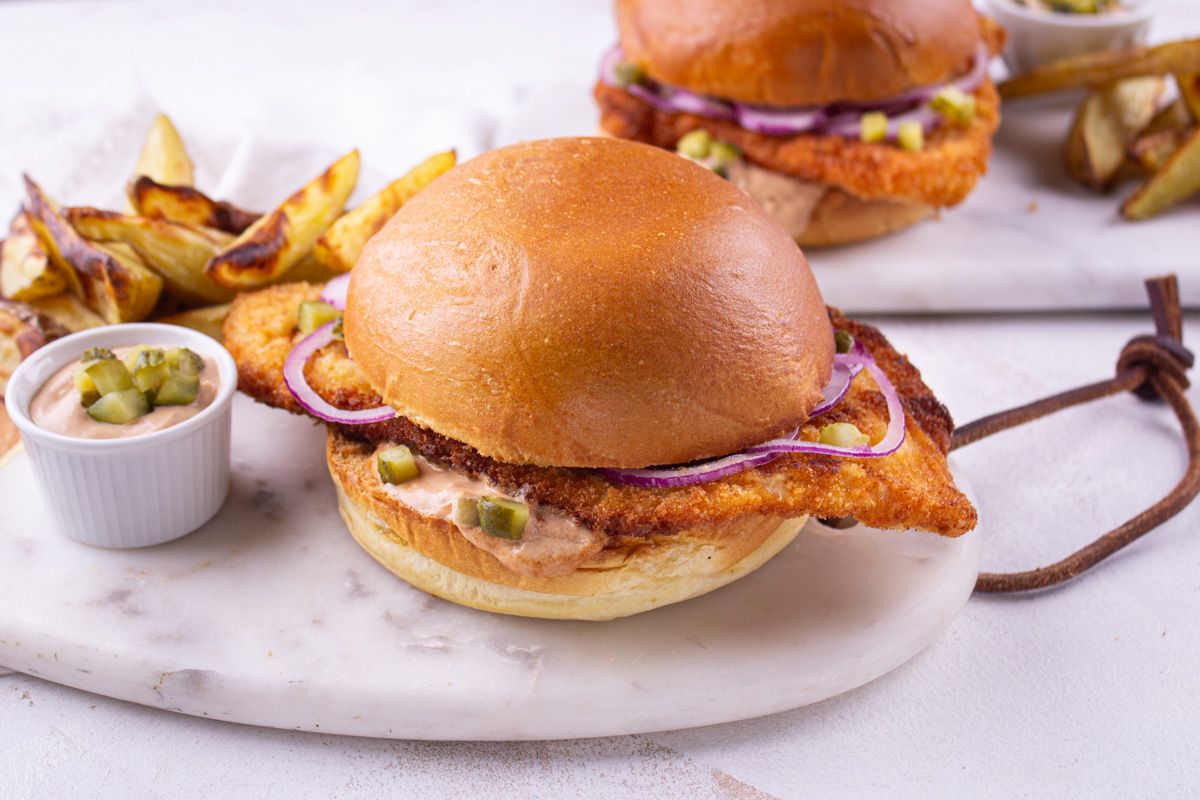Burger à la Milanaise au Porc Pané