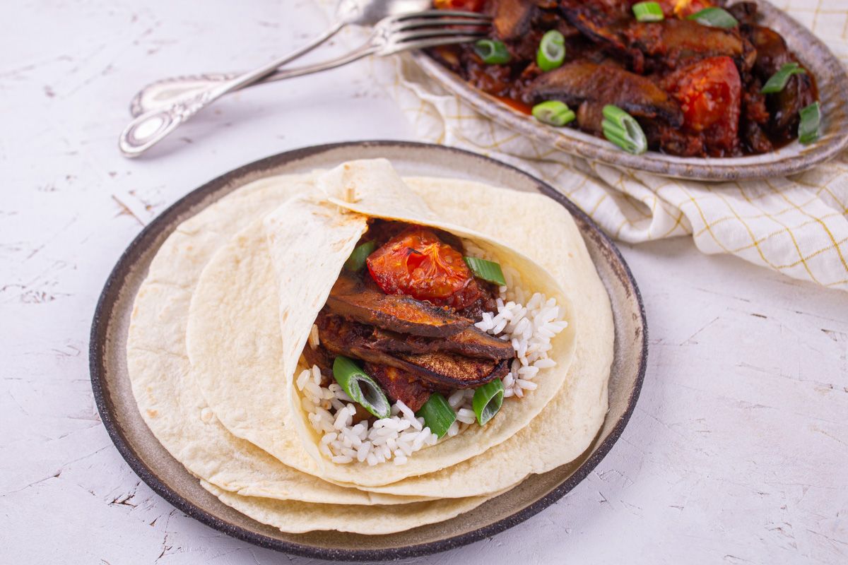 Tortillas de Champignons Rôtis Sauce Adobo