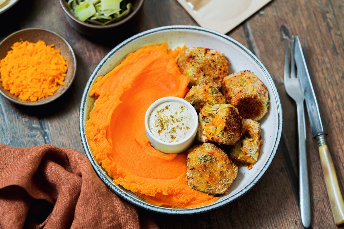 Croquettes au Comté & Purée de Carottes