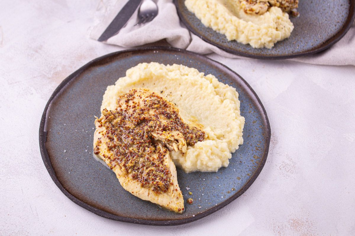 Poulet Miel-Moutarde & Purée de Céleri au Beurre Noisette
