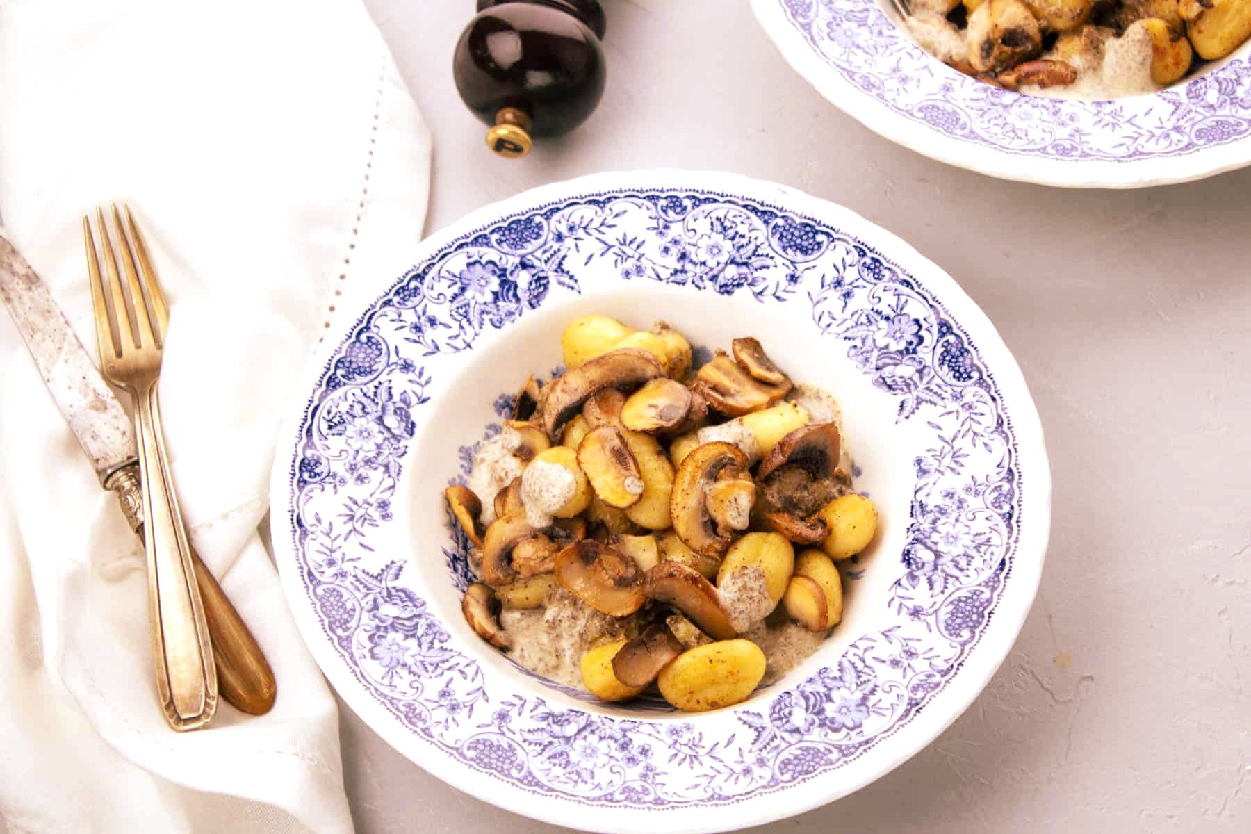Gnocchi & Champignons à la Crème de Truffe