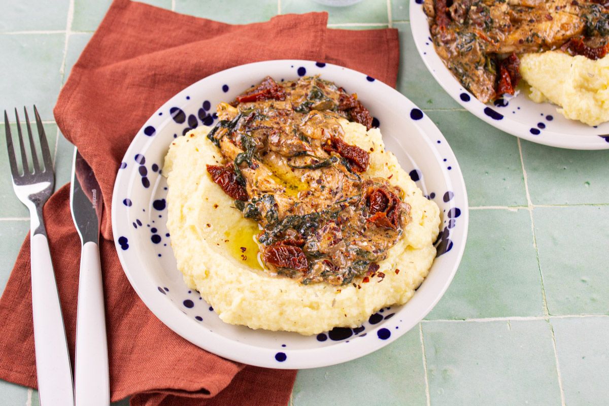 Poulet à la Toscane & Purée Céleri, Pomme de Terre