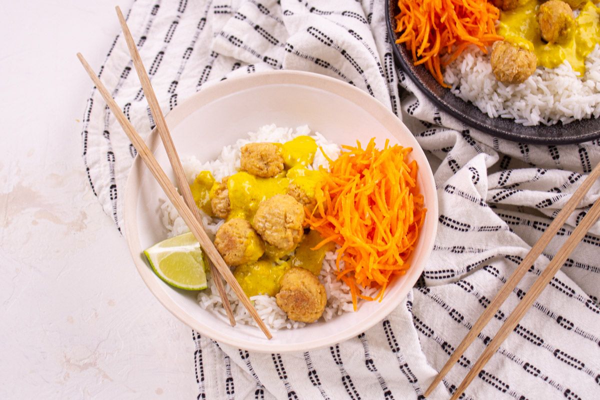 Boulettes de Tofu Thaï au Lait de Coco