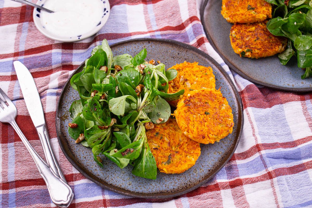 Croquettes de Lentilles Corail & Carotte, Sauce Yaourt