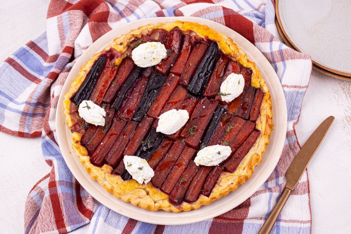 Tatin de Carottes Rôties, Feta et Miel