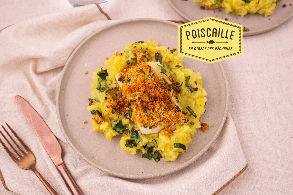 Filet de Mulet en Croûte Citronnée & Purée aux Courgettes