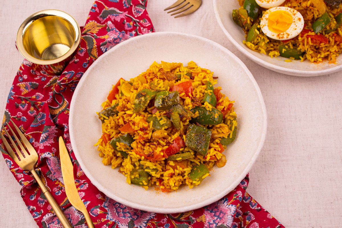 Riz Pulao aux Tomates et Poivron