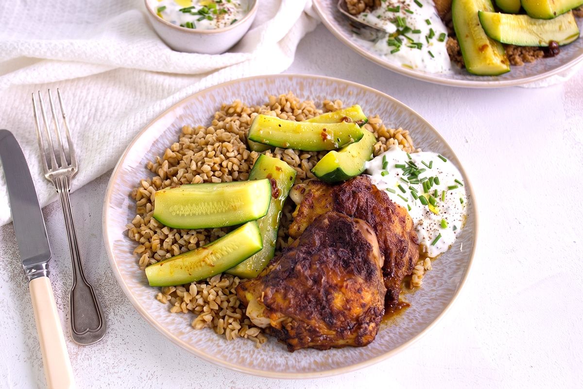Poulet Souvlaki Sauce Yaourt et Ciboulette