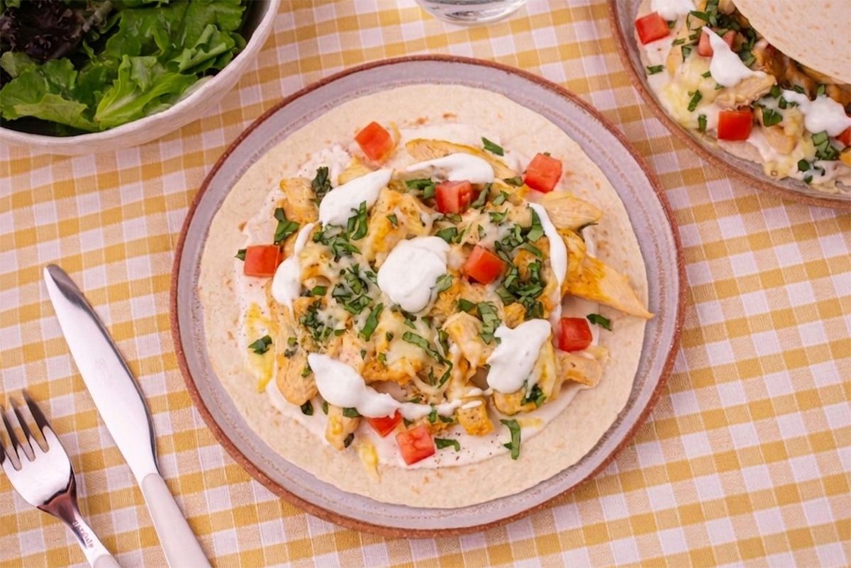 Piadina de Poulet Grillé, à la Mozzarella