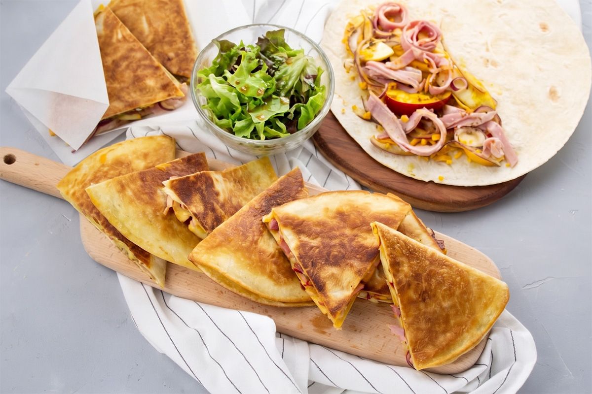 Quesadillas au Jambon et Curry