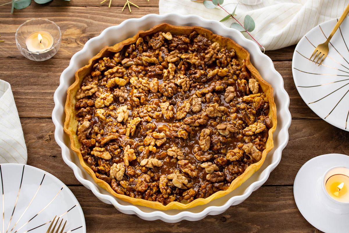 Tarte aux Noix & Caramel au Beurre Salé - Recette - Les Commis
